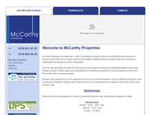 Tablet Screenshot of mccarthyproperties.co.uk